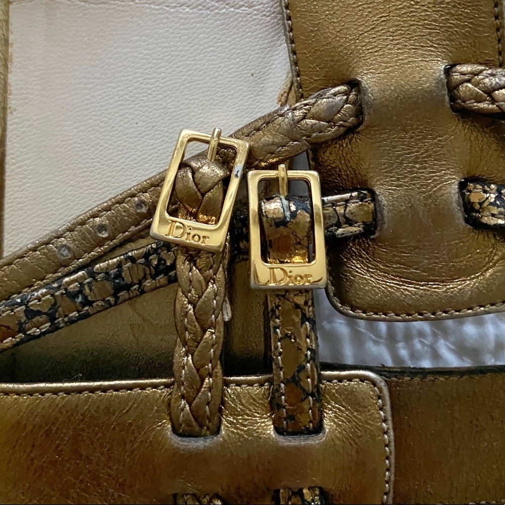 [Dior] Gold Gladiator Sandals - Picture 4 of 6